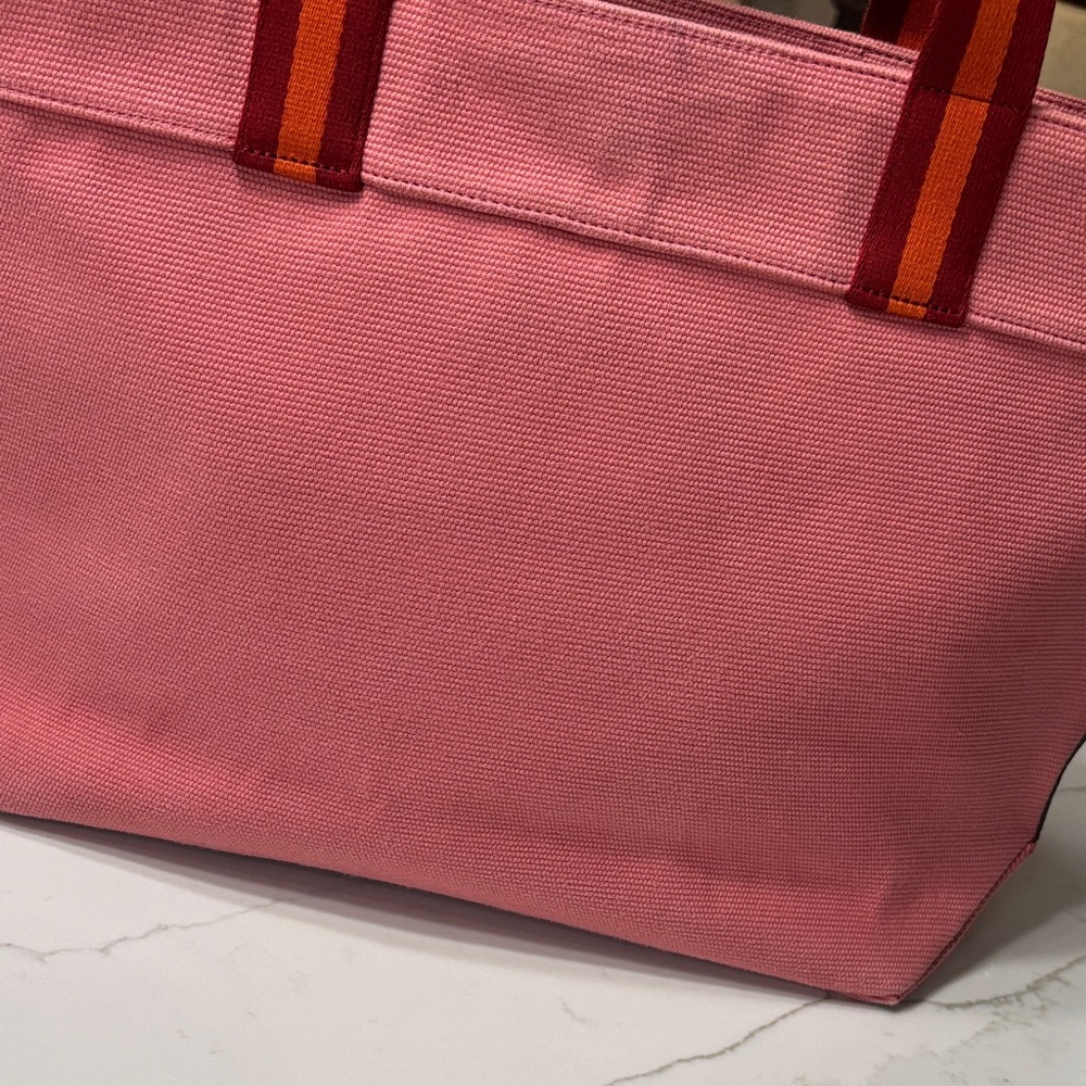 Coach Pink Tote with Red and Orange Straps - Picture 7 of 17